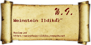 Weinstein Ildikó névjegykártya
